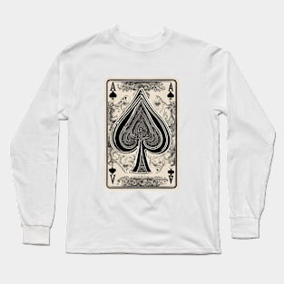 Ace of Spades Poker Card Game Casino Lucky Long Sleeve T-Shirt